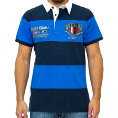 POLO HARD RUGBY M/C - AZUL S/M/